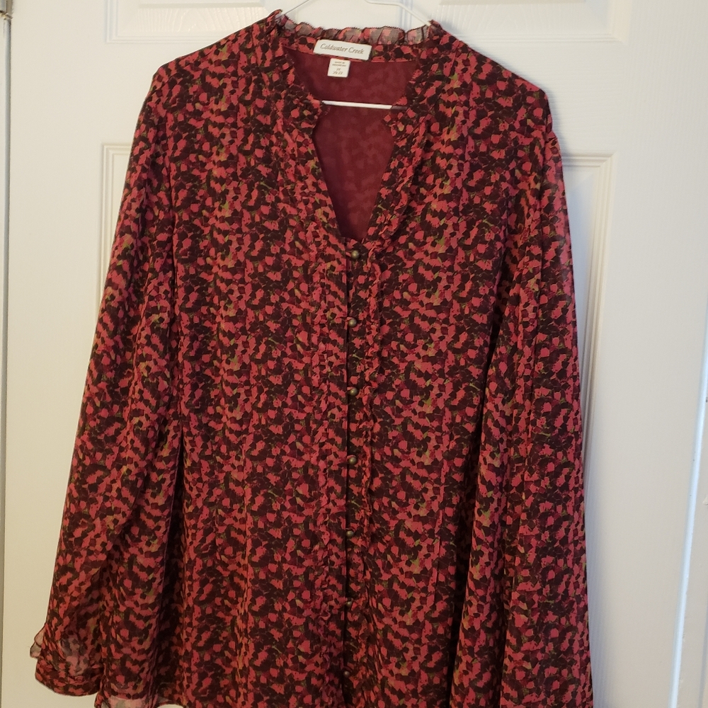 New Coldwater Creek 2x Blouse